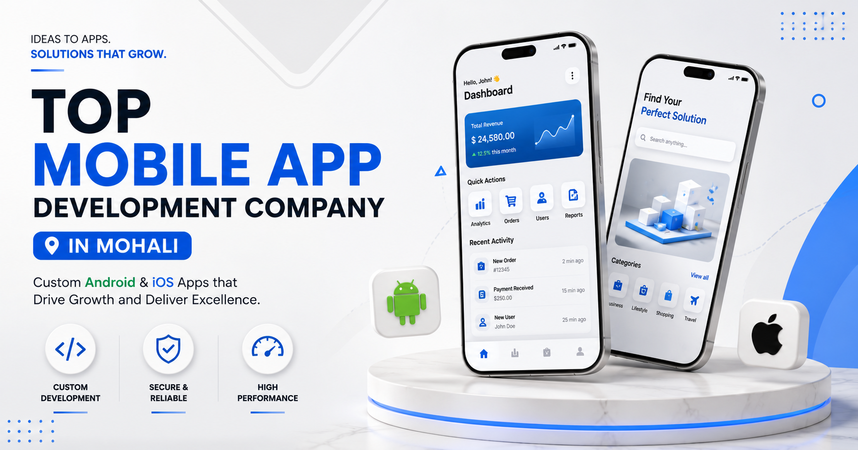 Top Mobile App Development Company in Mohali for Android & iOS Apps
