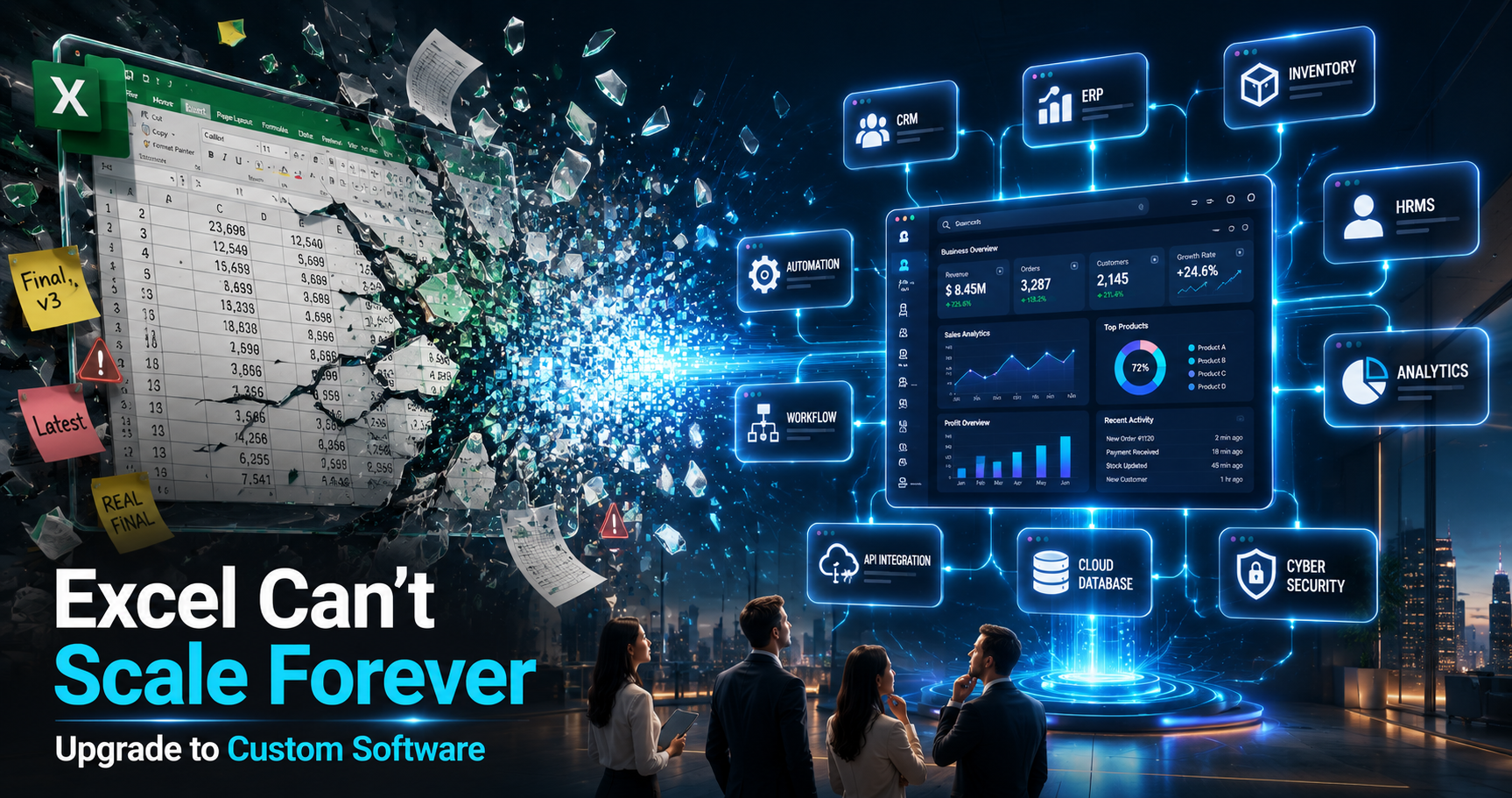 Top 10 Signs Your Business Has Outgrown Excel Spreadsheets (And Needs Custom Software)