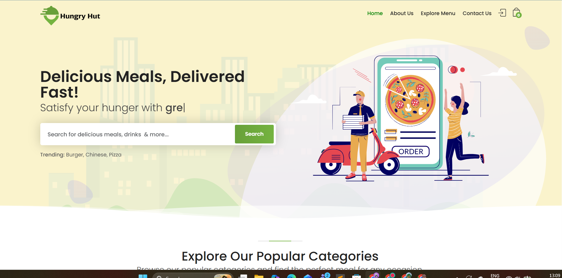 Hungry Hutt – Online Food Ordering & Delivery Platform